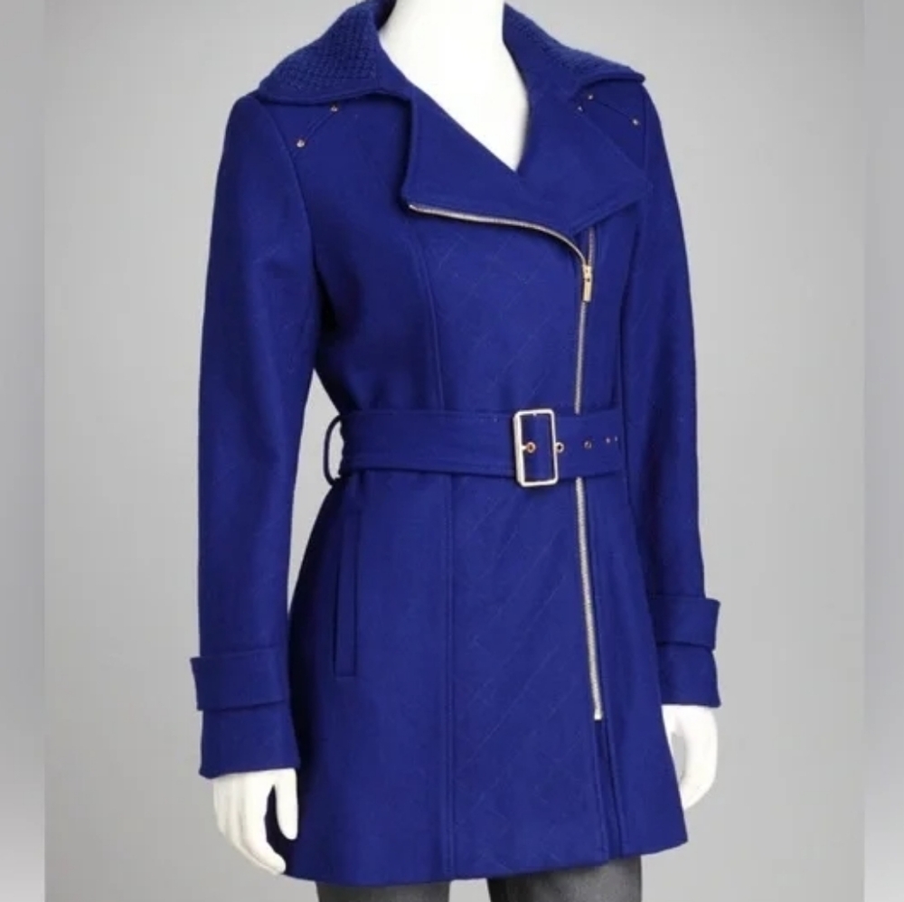Like New Cobalt Blue Trench Coat